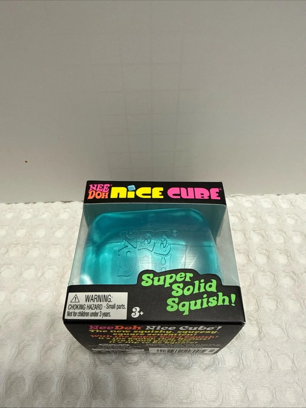 NeeDoh Nice Cube Stress Toy - Teal Blue